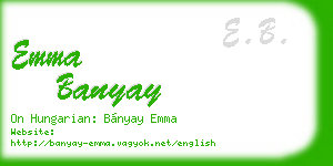 emma banyay business card