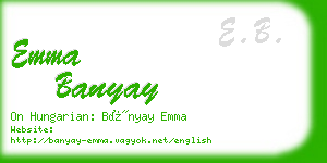 emma banyay business card